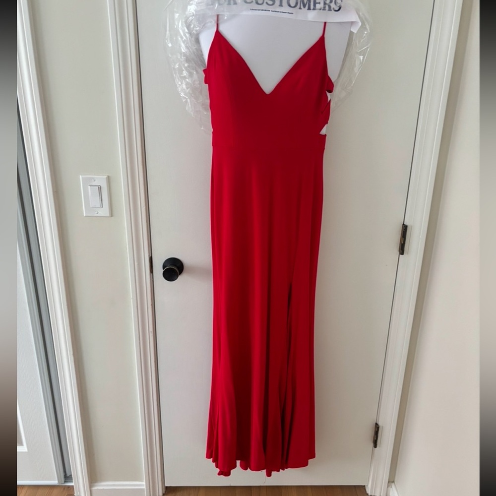 Red prom dress, size small